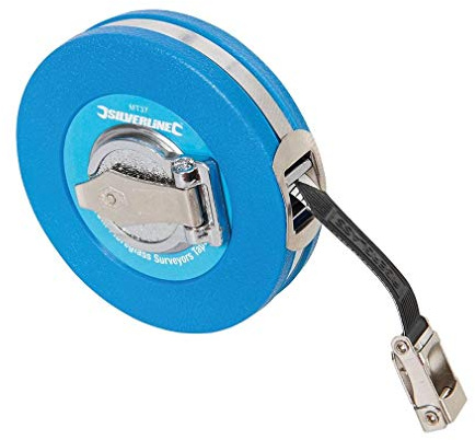 Silverline MT37 Glasfaserbandmaß 10 m