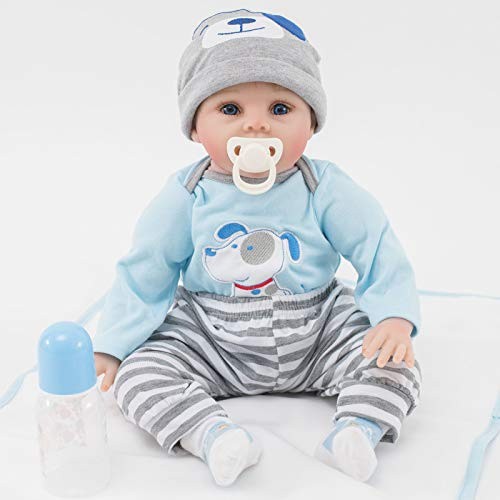ZIYIUI Reborn Bambole 55 cm Bambole Reborn Molle del Bambino di Simulazione del Silicone Vinile Magnetica Bocca Bella Realistica Sveglia Della Ragazza Del Ragazzo Bambini Giocattolo Regalo di Natale