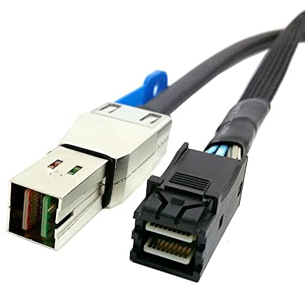 100CM Hd Mini SAS 36Pin Sff 8643 to Sff 8644 Mini-SAS Server Hard Drive Transmission Adapter Data Raid Cable