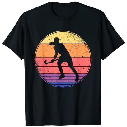 Feldhockey Design Mädchen Hockeyspieler T-Shirt