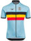 Bioracer Fahrradtrikot für Kinder, kurzärmlig – Offizielles Team Belgien – Blau – Größe 164 | 14 Jahre – Fahrradbekleidung zum Radfahren