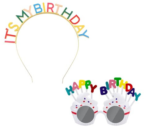 Tiara per coronacompleanno fascia colorata occhiali È IL MIO COMPLEANNO fascia per festa