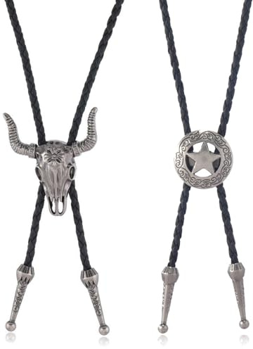 CHAOTEMAI 2 st LassoCowboy slips för män, 40–70 cm, Western tillbehör, halsband, bohemisk, retro, modesmycken, landstillbehör