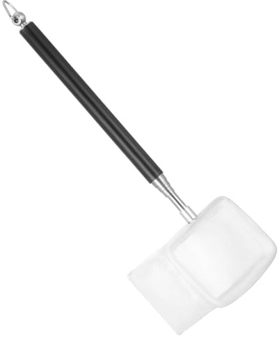Red de camarones para acuario, redes de acuario con mango extensible de acero inoxidable, red de peces para peceras, acuarios, estanques pequeños, residuos de alimentos para bebés, peces, desechos