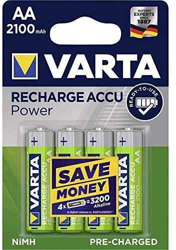 Varta Longlife Accu AA 2100 mAh - rechargeable batteries (2100 mAh, Nickel-Metal Hydride (NiMH), 1.2V, 26g, AA)