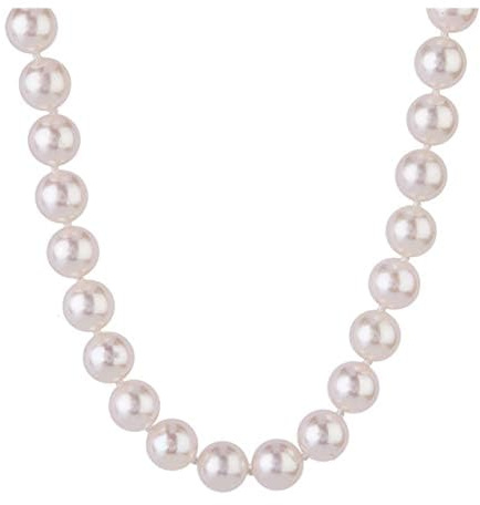 Treasure Bay Collana Girocollo con Perle Bianche d'Acqua Dolce Donna