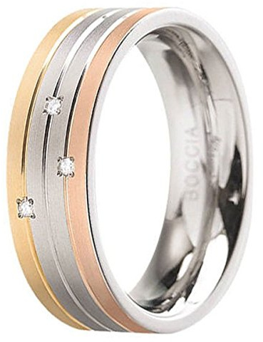 Boccia Damen-Ring Titan Diamant (0.03 ct) weiß Brillantschliff Gr. 58 (18.5) - 0135-0258