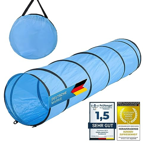 Dog Agility Tunnel - Dog tunnel play tunnel agility tunnel dog cave incl. pegs and transport bag. (200 cm)