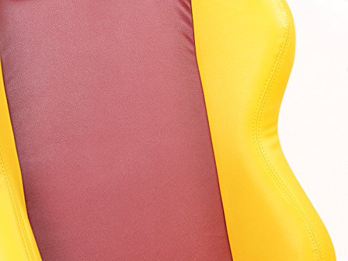 FK-Automotive FK Sportsitz Bürodrehstuhl Gamingstuhl Liverpool rot/gelb Drehstuhl Bürostuhl FKRSE18503