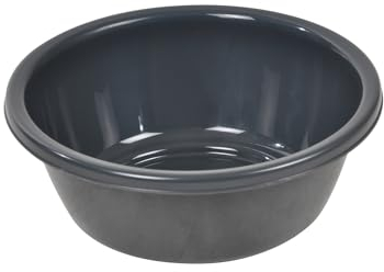 Homéa, Schüssel, rund, Kunststoff, 6 l, Durchmesser 32 x Höhe 13 cm, Anthrazit