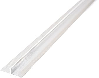 Dalsys T-Profil, Übergangsprofil 100cm x 13mm Bodenprofil aus eloxiertem Aluminium, Silber verchromt