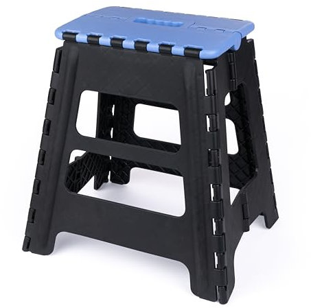 JOLLY Klapphocker groß - Stabil & robust, Belastbar bis 150 kg, Ideal für Kinder & Erwachsene, Vielseitig einsetzbar: Bad, Camping, Garten & Reisen, Platzsparend & tragbar (52x33x4,5 cm gefaltet)