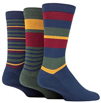 SockShop Mens Half Cushion Gentle Bamboo Socks Pack of 3 Cedar 7-11