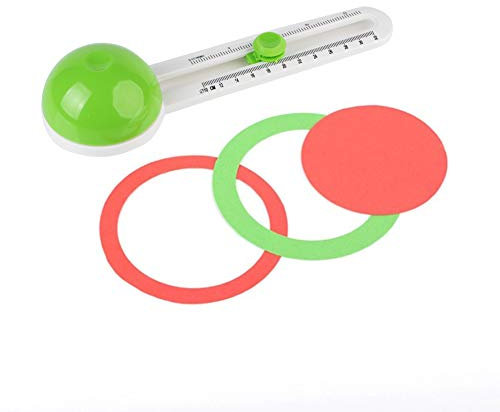 FIYSON Circular Paper Cutter,Circle Cutter with 3 Blades,Compass Paper Cutter Trimmer Scrapbooking Rotary Cutter,Round Cutting Knife Cards Cutters for Cardstocks Craft Supplies Cutting Tool (Green)