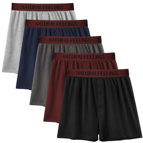 InPosh Mens Underwear Mens Boxers for Men Cotton Knit Boxer Shorts for Men Multicolor M