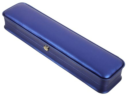 VILLFUL Boîte à Bijoux Rectangulaire en Cuir Pu Bleu Royal, Élégante et Réutilisable, pour Colliers, Bracelets et Présents Raffinés