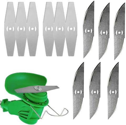 Coupe Bordure Lame De Rechange, Coupe Bordure sans Fil avec Batterie, Debroussailleuse Electrique Accessoires, pour Coupe Bordure sans Fil Garniture De Jardin, Lames en métal et en Plastique