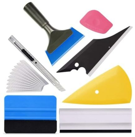 Car Window Tint Kit Vinyl Wrap Tools Car Window Film Tinting Tools Window Film Tools Window Tint Film Car 8 in 1 Vinyl Wrap Kit with Squeegee for Window Tinting Tools