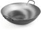Handgehämmerter Wok aus Karbonstahl, groß, schwer, kantonesischer Stil (runder Boden), 50 cm