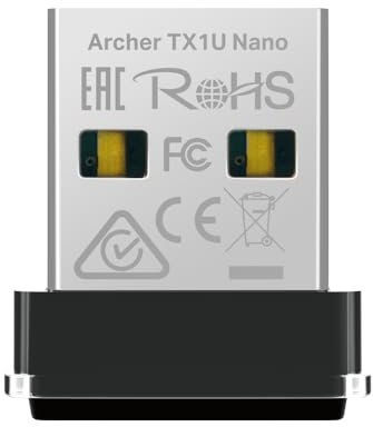 TP-Link Archer TX1U Nano -Memoria USB AX300 WiFi 6 para PC de Escritorio, 2,4 GHz, 286 Mbps, Compatible con Windows 11/10/7 y Linux, Modo Ap, diseño Nano, MU-MIMO, OFDMA
