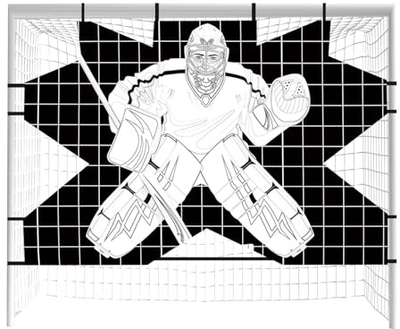 Rete da hockey da portiere – Porta da hockey di dimensioni standard, rete portatile per hockey su ghiaccio, per giardino, stabile per allenamento, attrezzatura da hockey, rete per tiro
