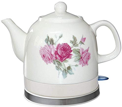 HFERTSCN Tea Ceramica Cordless Bolli | Kettle Elettrico | 1.2 Litri | Protezione da Chiusura e secca a ebollizione Automatica | 1200W Fast (Colore: Rosa) FANDIAO