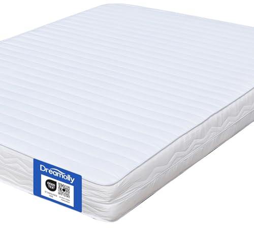 Dreamolly Colchón de espuma de confort de 90 x 200 cm, 20 cm de altura, ganador de precio-rendimiento, corte ondulado para un alivio suave de la presión, enrollado, Öko-Tex