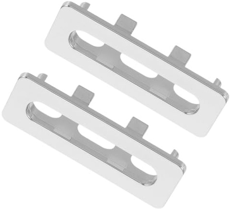 Alipis Anello Troppo Pieno Lavandino Bagno 2 Pezzi in Plastico Argento, Copri Lavabo Rettangolare Elegante Facile Installazione, per Bagno e Cucina