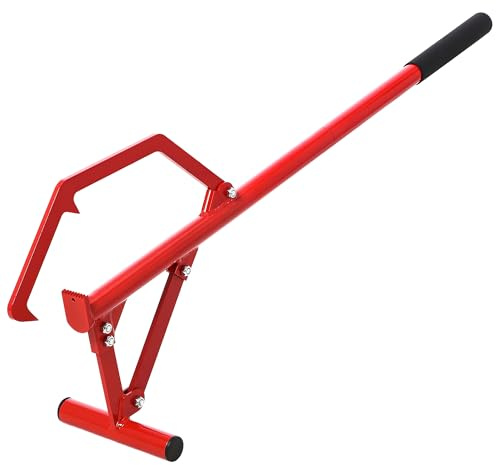 51 in Timberjack Log Lifter, Adjustable Heavy Duty Log Grabber, 11 in Non-Slip Grip Handle, Steel, Manual Log Roller Cant Hook, Logging Tool for Felling Splitting Firewood, Outdoor Forestry Tongs