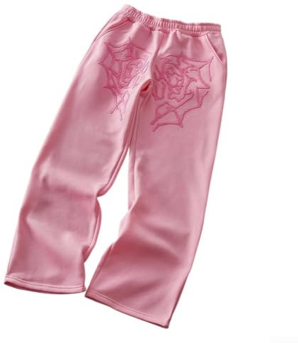 Herrbyxor lösa raka oregelbundna tryck streetwear | Löst snitt, raka ben, oregelbundet tryck, perfekt för streetwear, Y2K trend