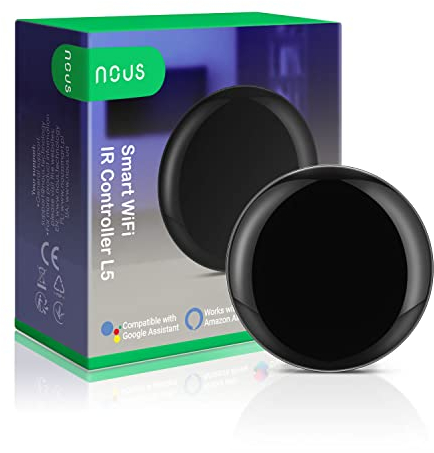 NOUS L5 Tuya Smart Hub IR, dispositivi compatibili con Google Home Alexa, telecomando Wi-Fi, dispositivi Tuya Smart Life, telecomando, trasmettitore Alexa a infrarossi, WiFi 2,4 GHz