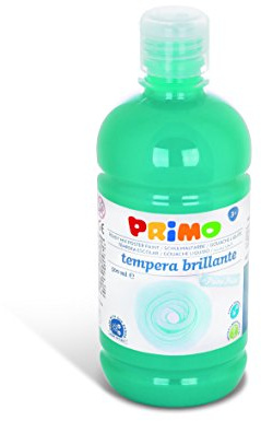 PRIMO Peinture scolaire pour enfants| peinture à tempéra hydrosoluble | flacon de 500 ml avec bouchon doseur | couleurs variées les couleurs (turquoise)