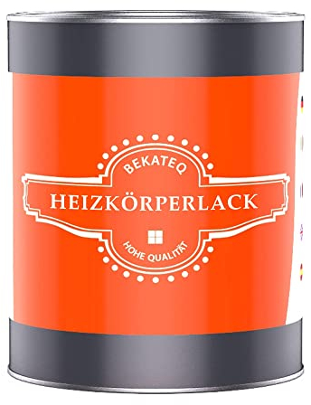 Heizkörperlack Anthrazitgrau 1l - hitzebständiger Heizungslack, Metallschutzlack, Heizkörperfarbe hochdeckend, geruchsarm, lösemittelfrei, schnelltrocknend, einfache Verarbeitung - BEKATEQ BE-903
