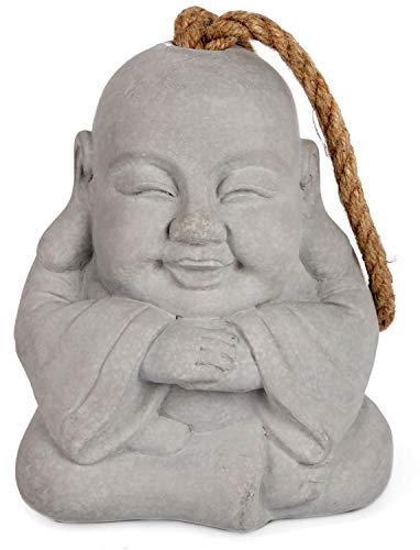 Carousel Home and Gifts Buddha Doorstop with Jute Handle - Novelty Door Stop