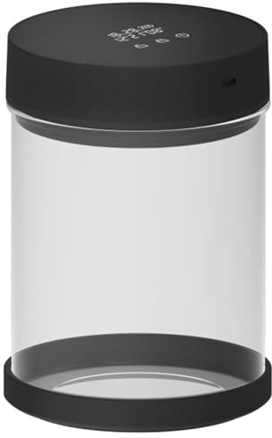 Minidiva Smart Vacuum Storage Container, Auto Detect & Pump, Date Display, Airtight Food Containers Coffee Storage Jars Glass, Innovative Vacuum Sealed Canister for Coffee Bean & Sugar, Tea, 950ml
