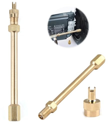 Reifen Ventilverlängerung Adapter, Ventilverlängerung Autoventil, 10cm Messing Rückschlagventil