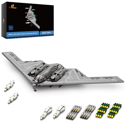 JMBricklayer Kit de construcción de Jet de Combate 60013, avión Bombardero Militar B2 para Adultos o niños, colección de Modelos de Aviones o decoración del hogar, Regalos para niños de