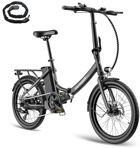 Fafrees Bici Elettrica Pieghevole, Bicicletta Elettrica Donna Uomo 603 WATTHOURS 36V 16.75Ah, 20 Pollici Ebike da Città, 110-130KM Pedalata Assistita E-bike, 7 Velocità, F20 Light EAPC (NERO)