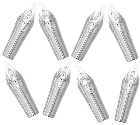 Operitacx 8stücke Kalligraphie-federn Aus Ersatzfedern Für Stifte Federn Für Füllfederhalter Strapazierfähig Rostfrei Für Schreiben Und Kalligrafie