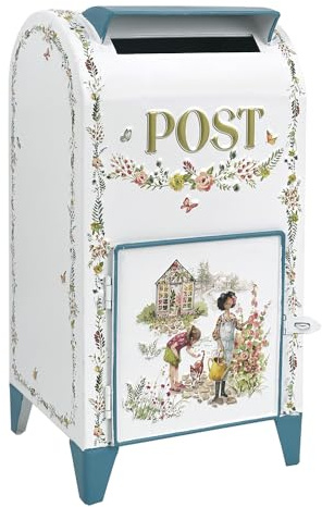 Zokyntrix Vintage Wedding Mailbox Metal Post Box Mailboxes Decorative Card Box with Slot Rustic Mail Box Gift Card Box for Party Reception Birthday Baby Shower Decor