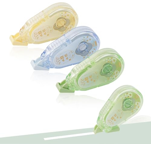 M&G 3Pcs Aesthetic White Correction Tapes, 65.6 Ft Cute White Pull Out Correction Roller, Tear-resistant Instant Correction Applicator for School Office Home Supplies (Pastel Color, 20M)