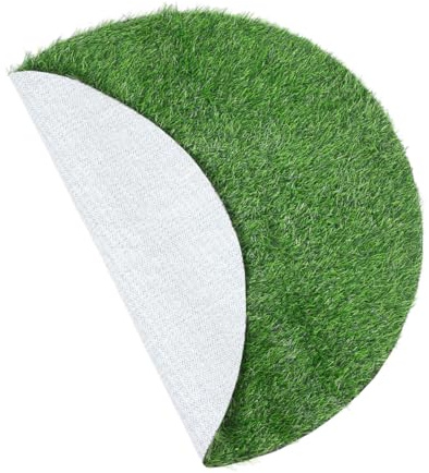 UPKOCH Tappeto di Erba Finta Rotondo 80 Cm Diametro Decorazione da Tavolo per Interni Ed Esterni Centrotavola in Erba Artificiale 2,5 Cm Spessore per Picnic e Casa