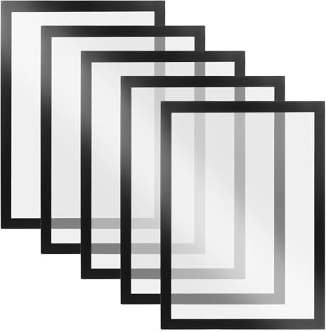 HAOCHEN 5 Pz A4 Cornice Magnetica per Foto, Cornici A4 da Parete, Cornici Magnetiche Autoadesive per documenti, immagini, informazioni Cornici per ufficio, scuola