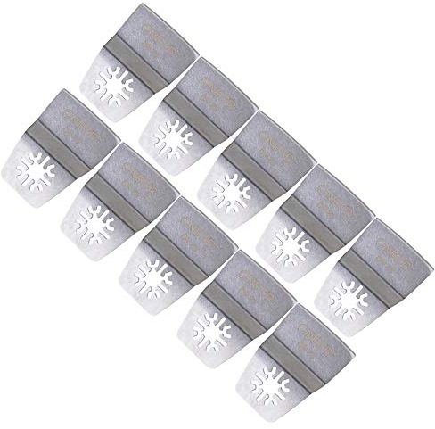 Silber 52mm Breite Edelstahl Oszillierwerkzeug Universal Flexible Scraper Blade Multi-Tool-Set von 10