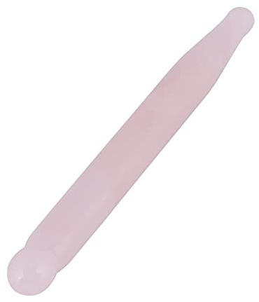 Cuarzo Rosa Natural, Piedra Natural de Cuarzo Rosa Guasha Stick Varita de Masaje para Terapia de Acupuntura Tratamiento de Punto de Palo Juego de Regalo para el Día de la Madre