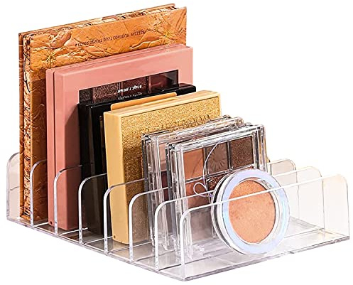 ZDNT Eyeshadow Palette Makeup Organiser,7-Section Divided Plastic Makeup Organizer,Palette Organizer,Cosmetics Storage for Cosmetics Makeup Drawers,Nail Polish Storage and Eyeshadow Palettes