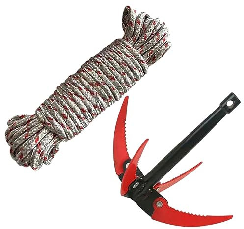 Yardwe Outil De Nettoyage De Lac Pliable en Acier Inoxydable 4 Dents Rasoir pour Enlever l'herbe Aquatique Jardin Bassin Extérieur