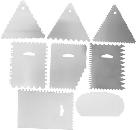 Garneck Grattoirs à Pâtisserie En Aluminium 8 Pièces Grattoir à Gâteau En Outil De Décoration Acier Inoxydable Pour Et Amateurs Décoration De Gâteaux Pâtisserie Facile