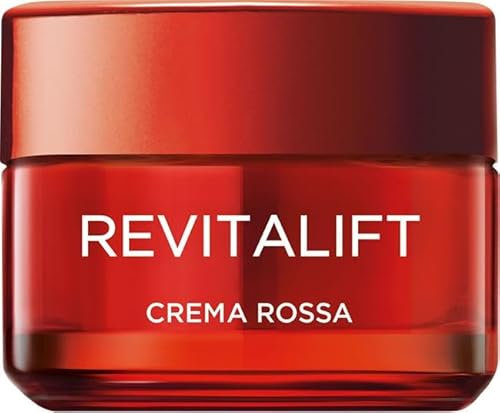 L'Oréal Paris Crema Viso Giorno Energizzante, Per Tutti i Tipi di Pelle, Azione Rassodante, Pelle Rimpolpata e Luminosa, Arricchita Con Pro-Retinolo e Ginseng Rosso, 50 ml