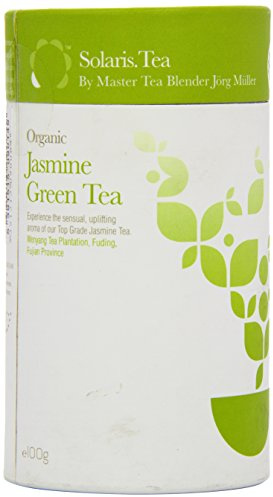 Solaris Tea Organic Loose Whole Leaf Jasmine Green Tea 100 g
